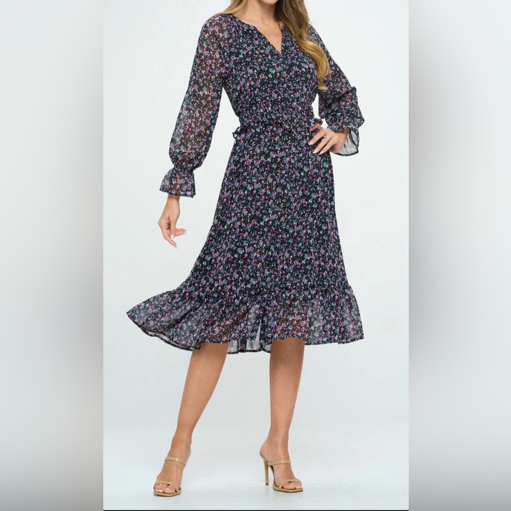 Elisa Tiered Midi Dress